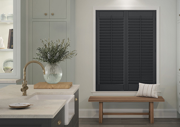 Bromley, Anthracite Grey - Full Height Plantation Shutter - Image 6